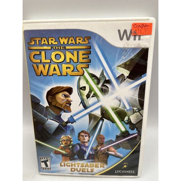 Wii Star Wars: The Clone Wars - Lightsaber Duels Game Tested - Picture 1 of 6